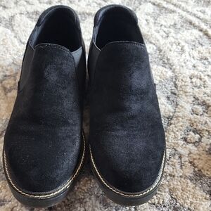 Anne Klein Black Suede Women's Loafers